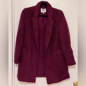 Old Navy NWOT XS TP Wine Over Coat